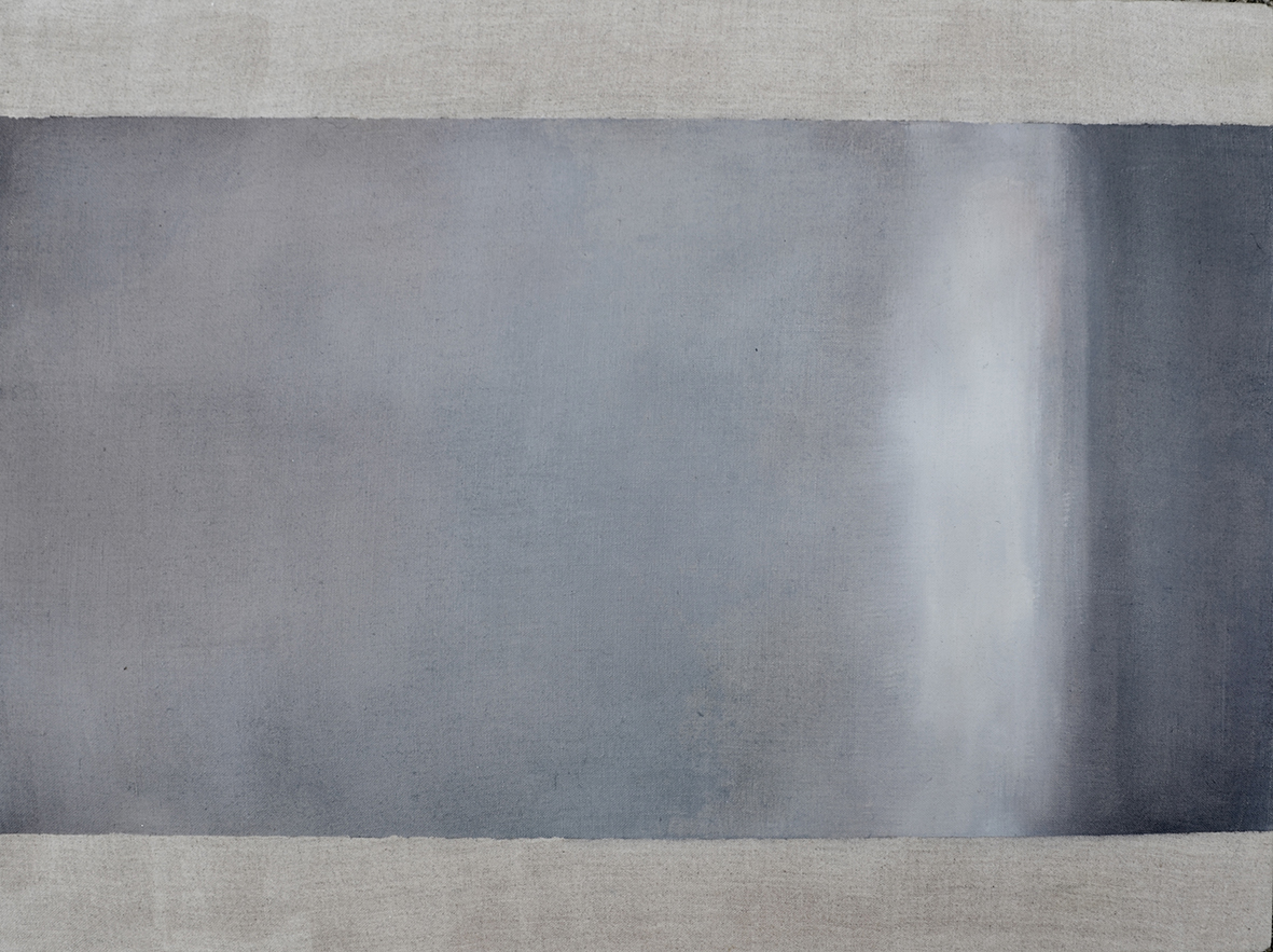 Shadow on the Wall: 2014, oil on flax linen, 46cm x 61cm